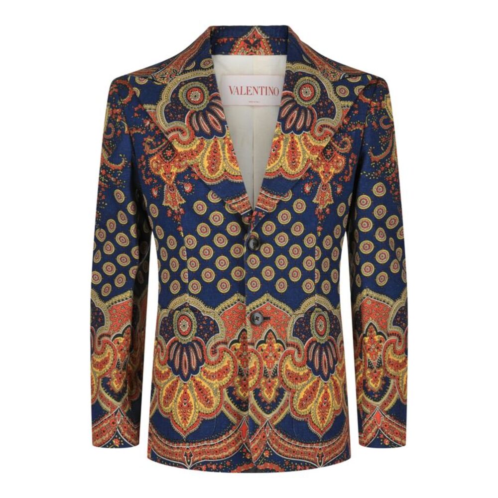 Valentino "Voyage Imaginaire" Single Breasted Blazer Multi Mens